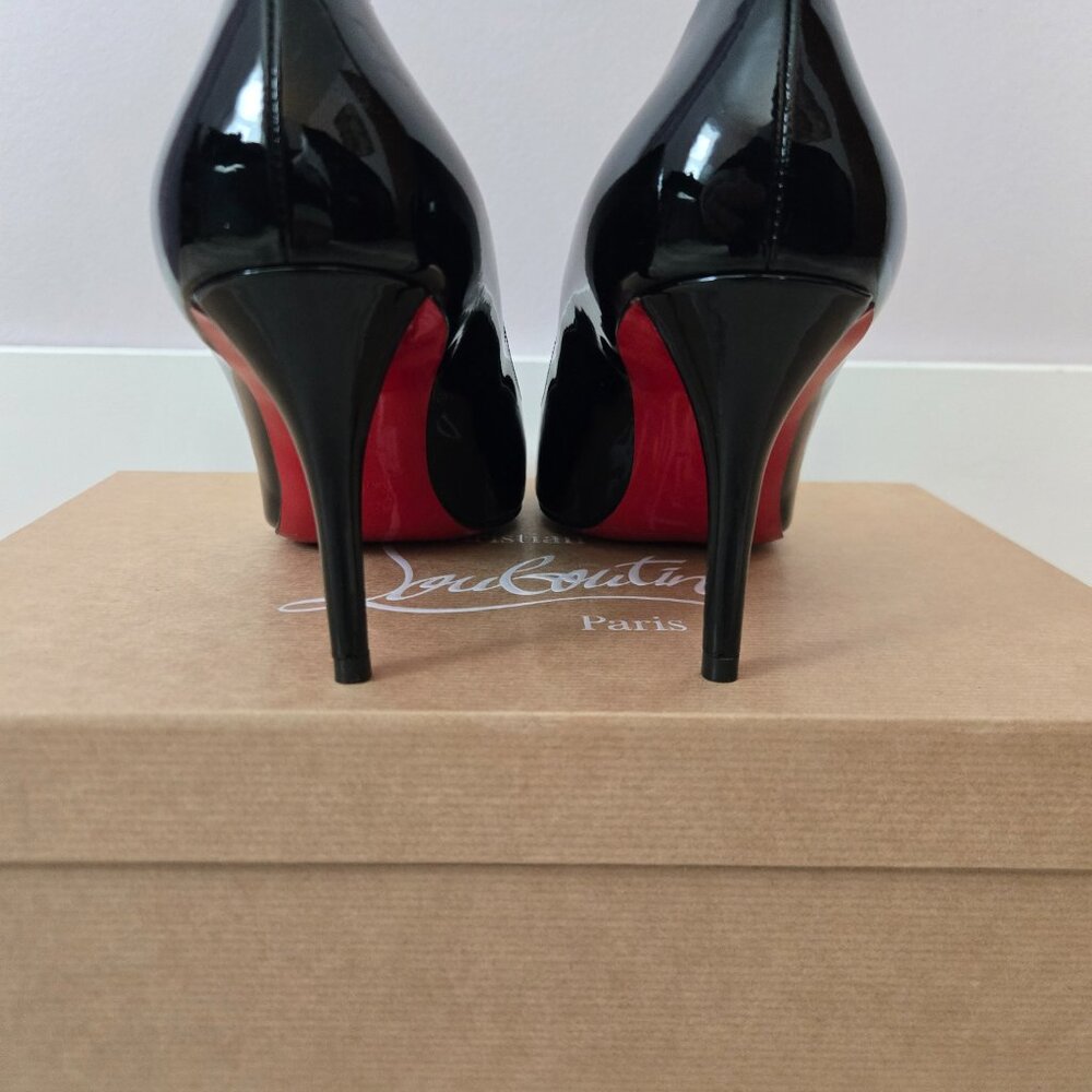 Christian Louboutin "Miss Z" 80mm Black Patent Pumps (38.5) - Picture 12 of 16